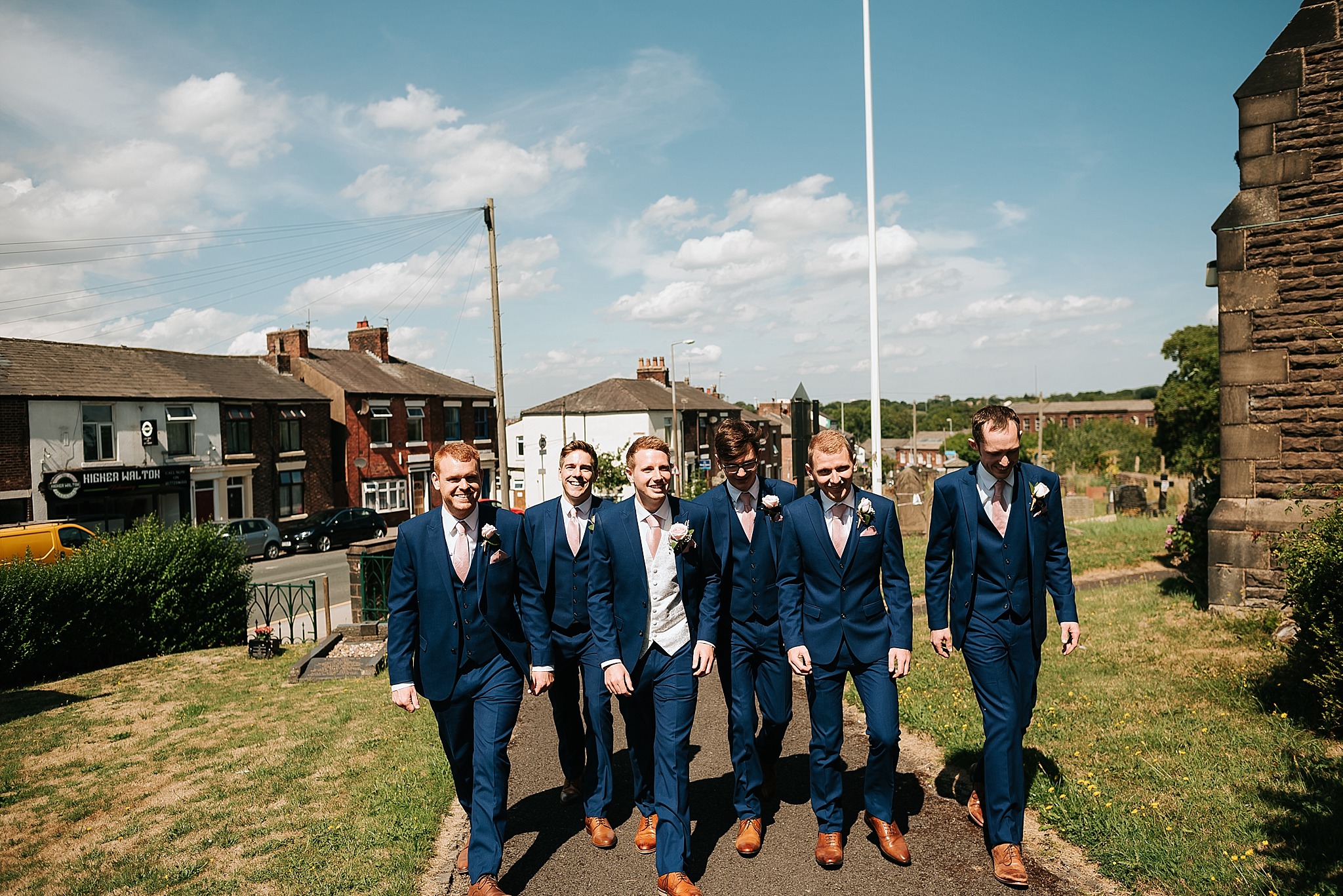 groomsmen at all saints church lancashire