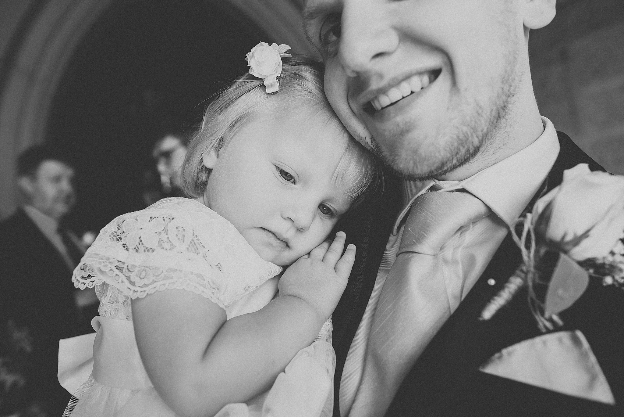 little girl with father