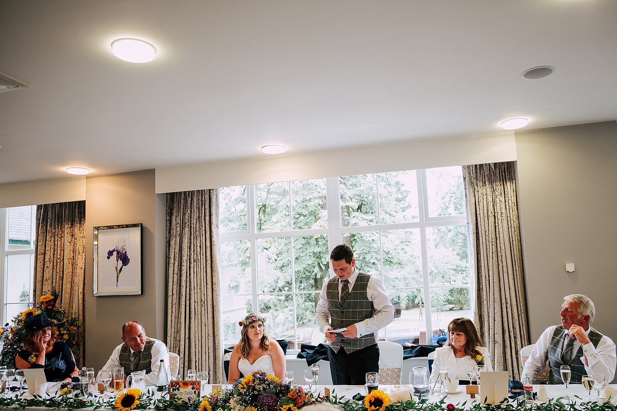speeches in the garden room at ribby hall