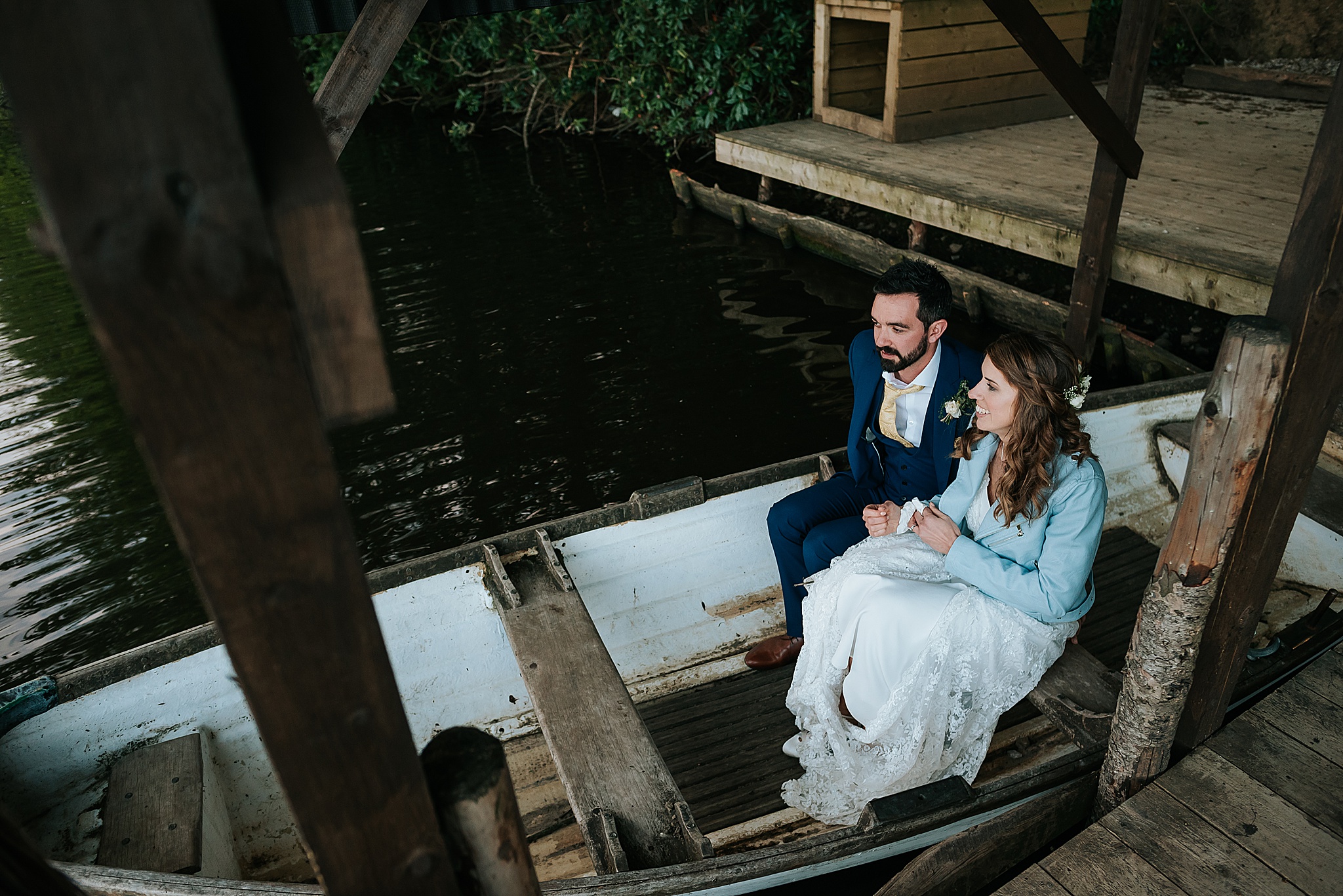 couple on the boat at wyresdale park