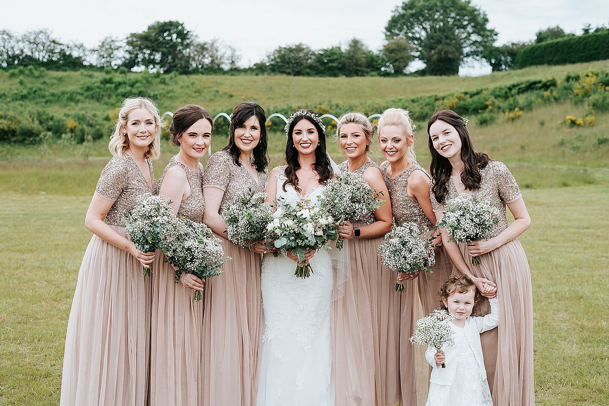 bridesmaids at delamere events before wedding ceremony 