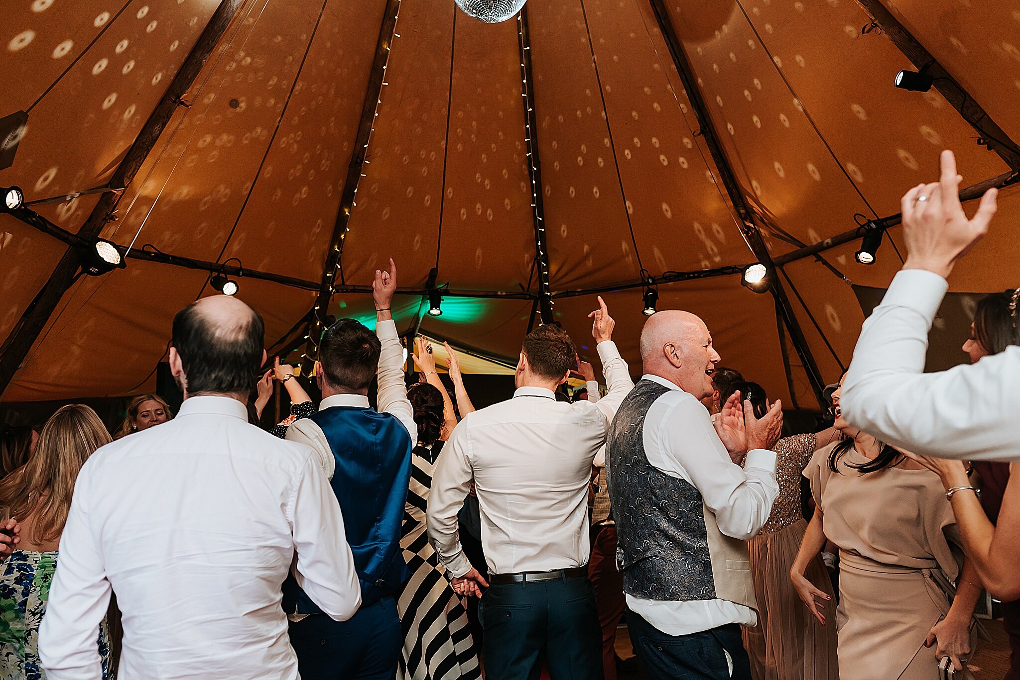 tipi wedding party in cheshire 