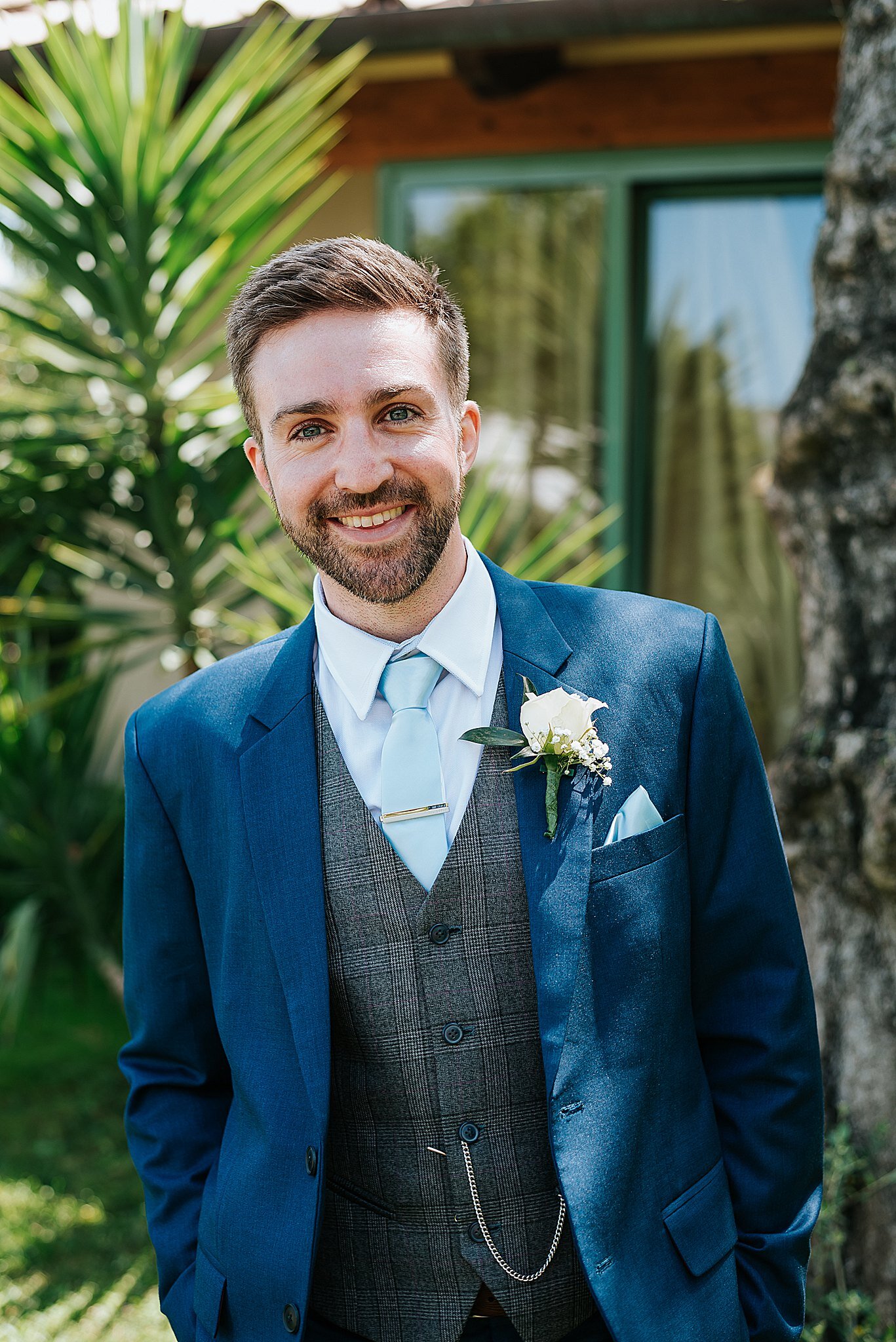 groom before cloisters wedding 