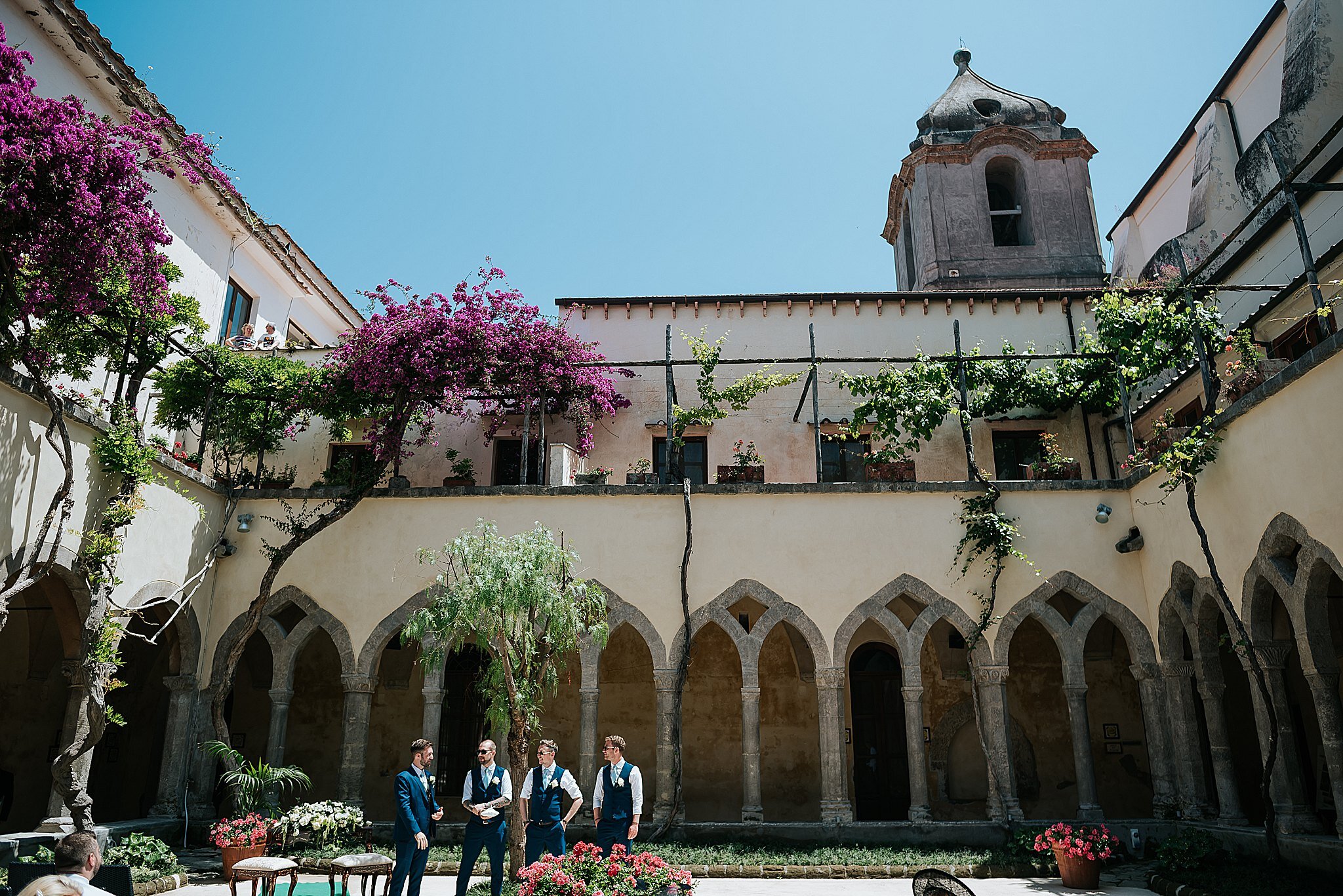 wedding ceremony at the cloisters in sorrento 