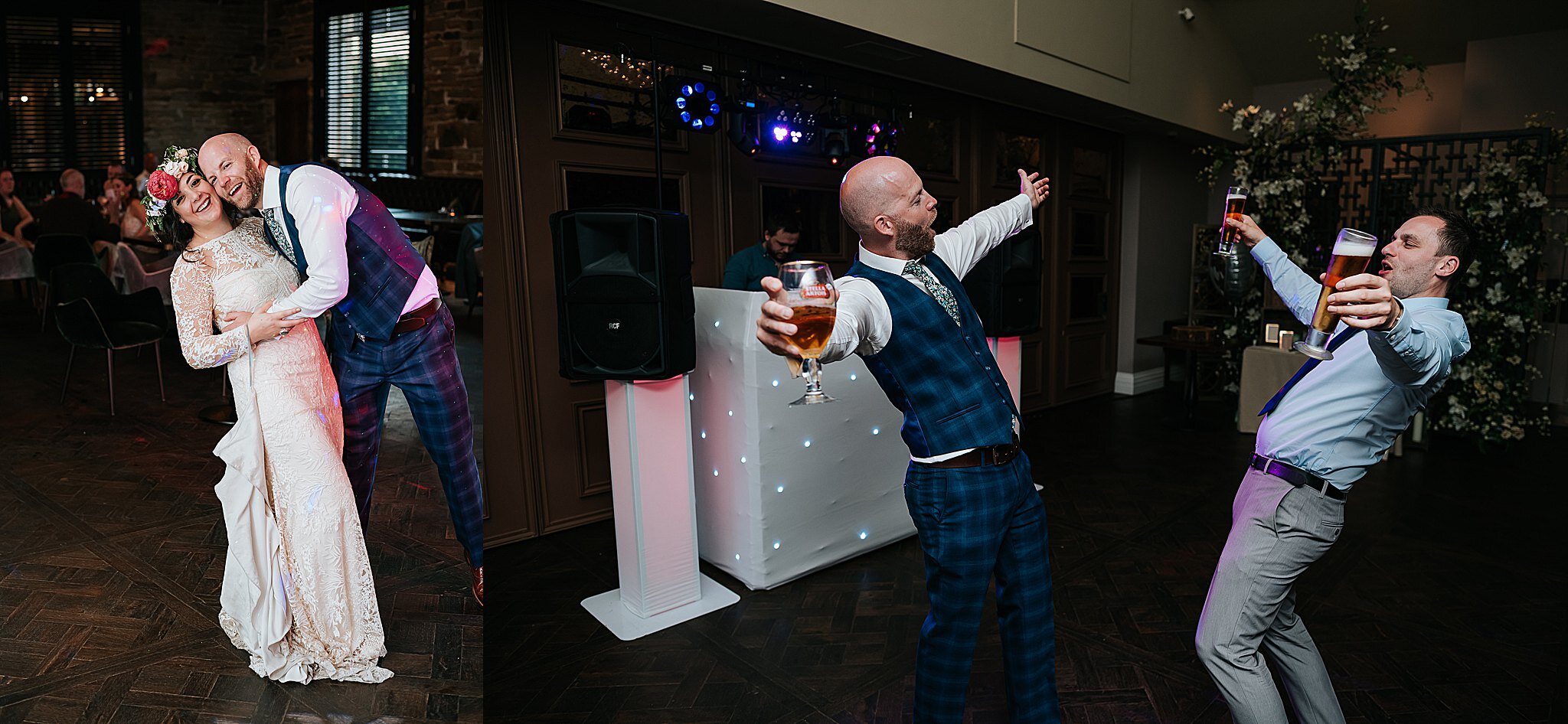 bride and groom doing first dance at wedding