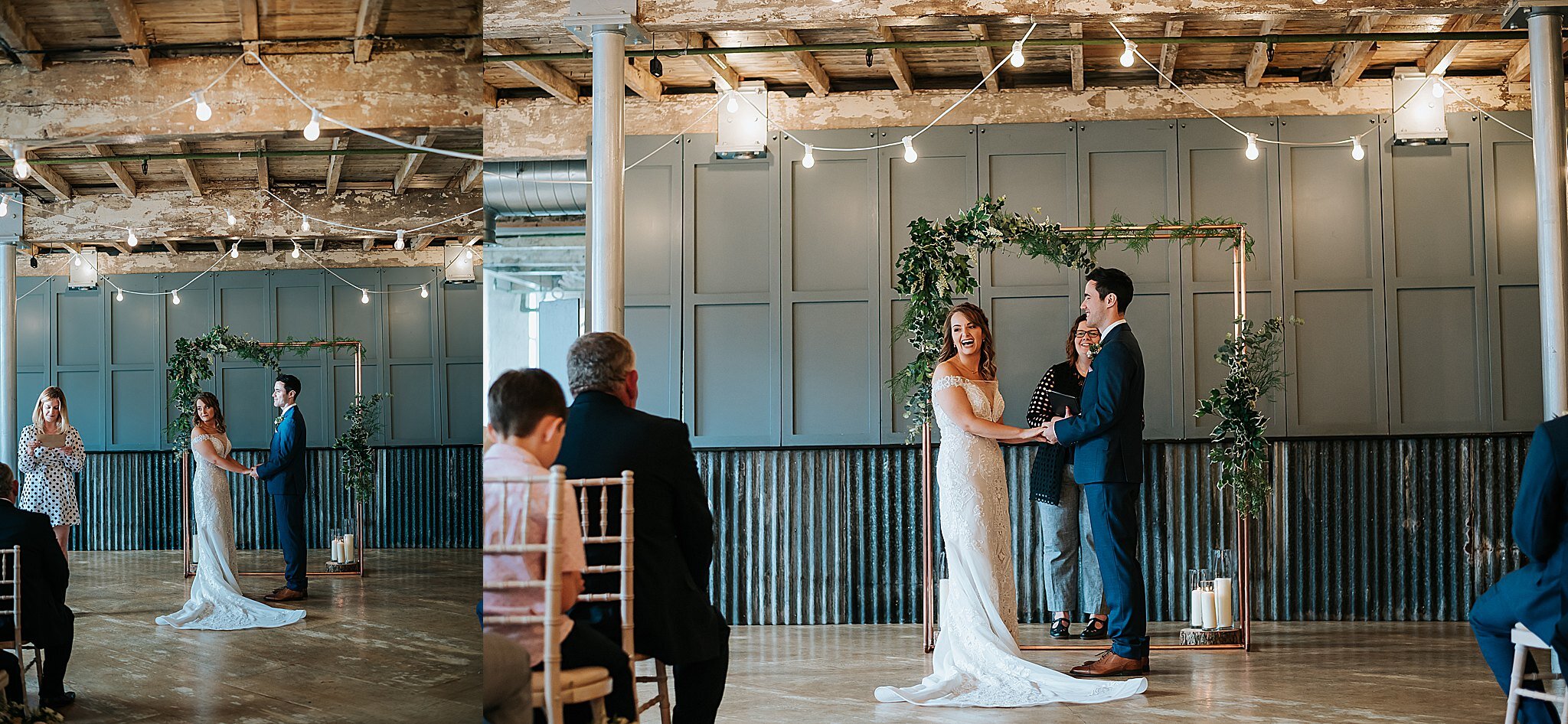 wedding ceremony at holmes mill, clitheroe