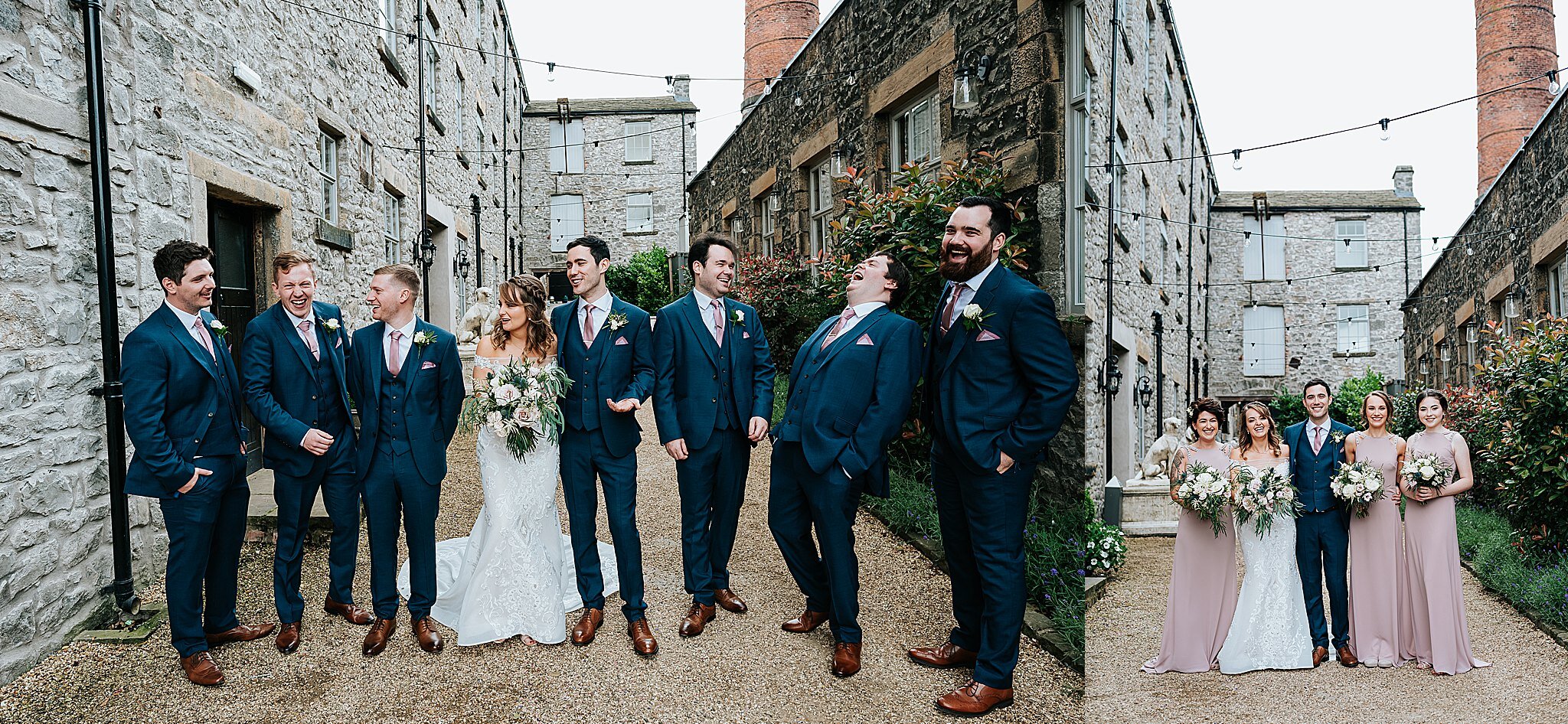 wedding group portraits at holmes mill 