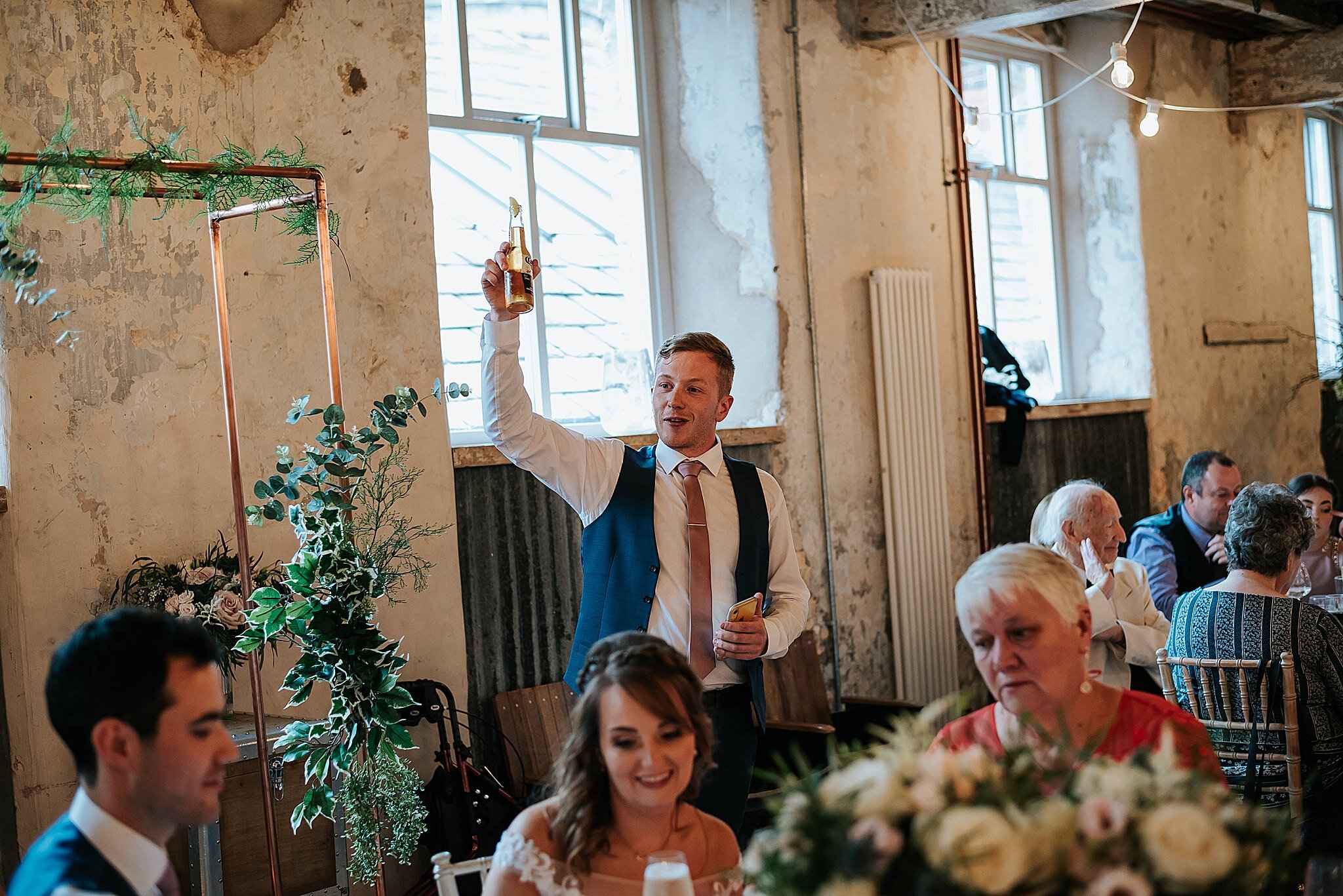 wedding speeches at holmes mill, lancashire 