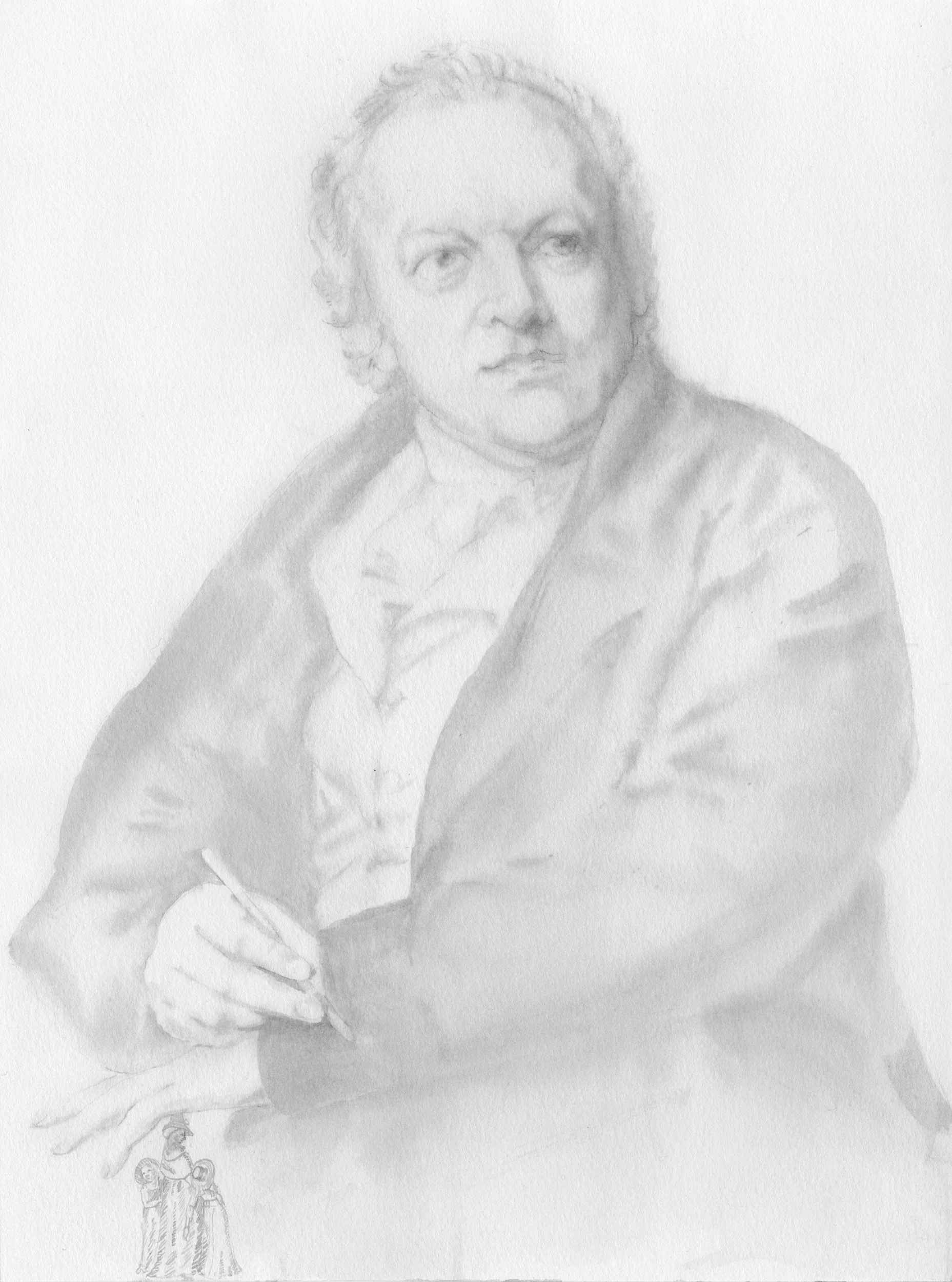 William Blake, Inkwash on paper, 360x270mm