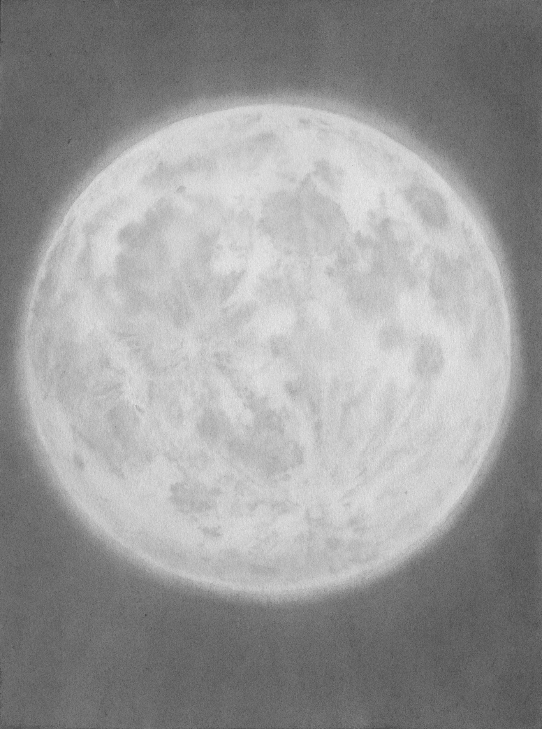 C Herschel-lunar crater, Inkwash on paper, 360x270mm