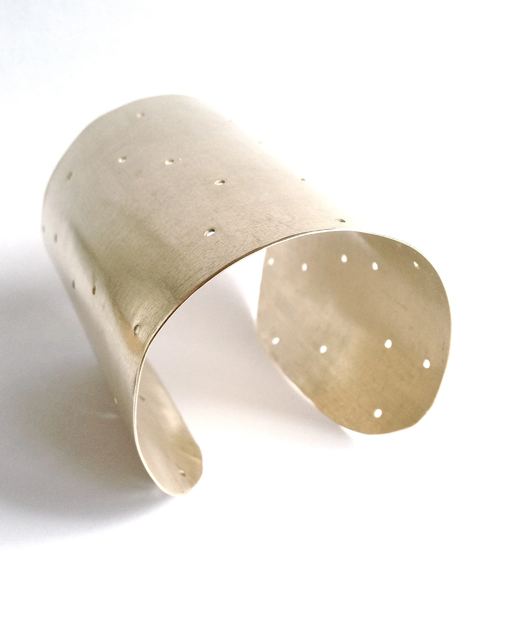 brass polka dot cuff