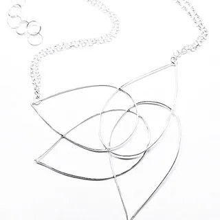 wire leaves, sterling