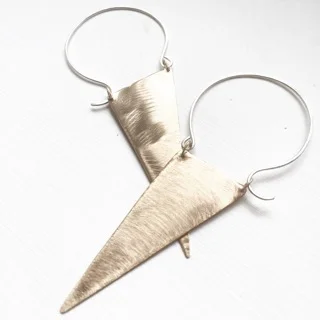 triangle swings, 14k gf and sterling