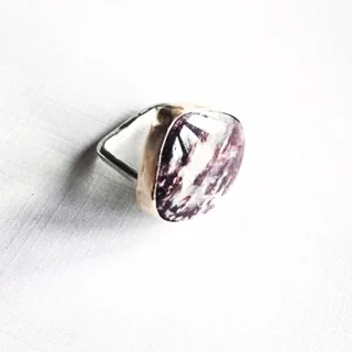 piemontite with sterling and 14k