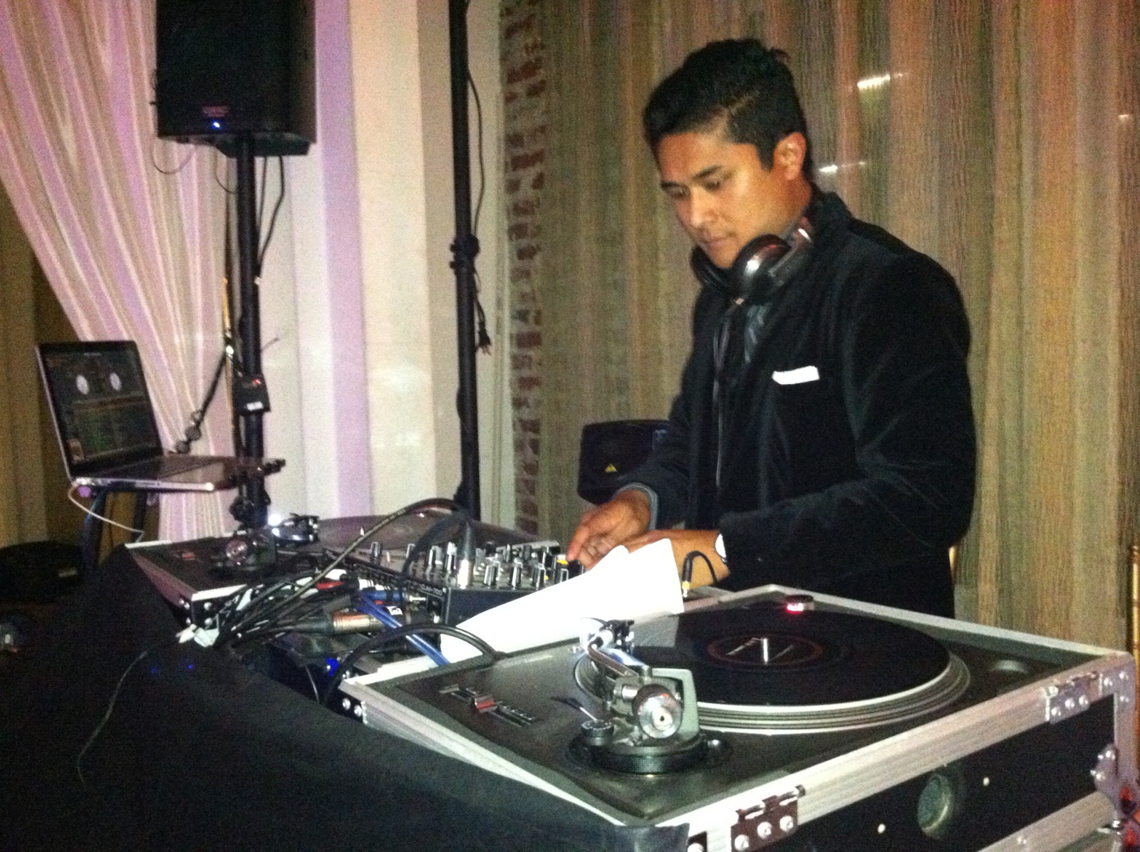 Behind the DJ Booth at Pandora on Green