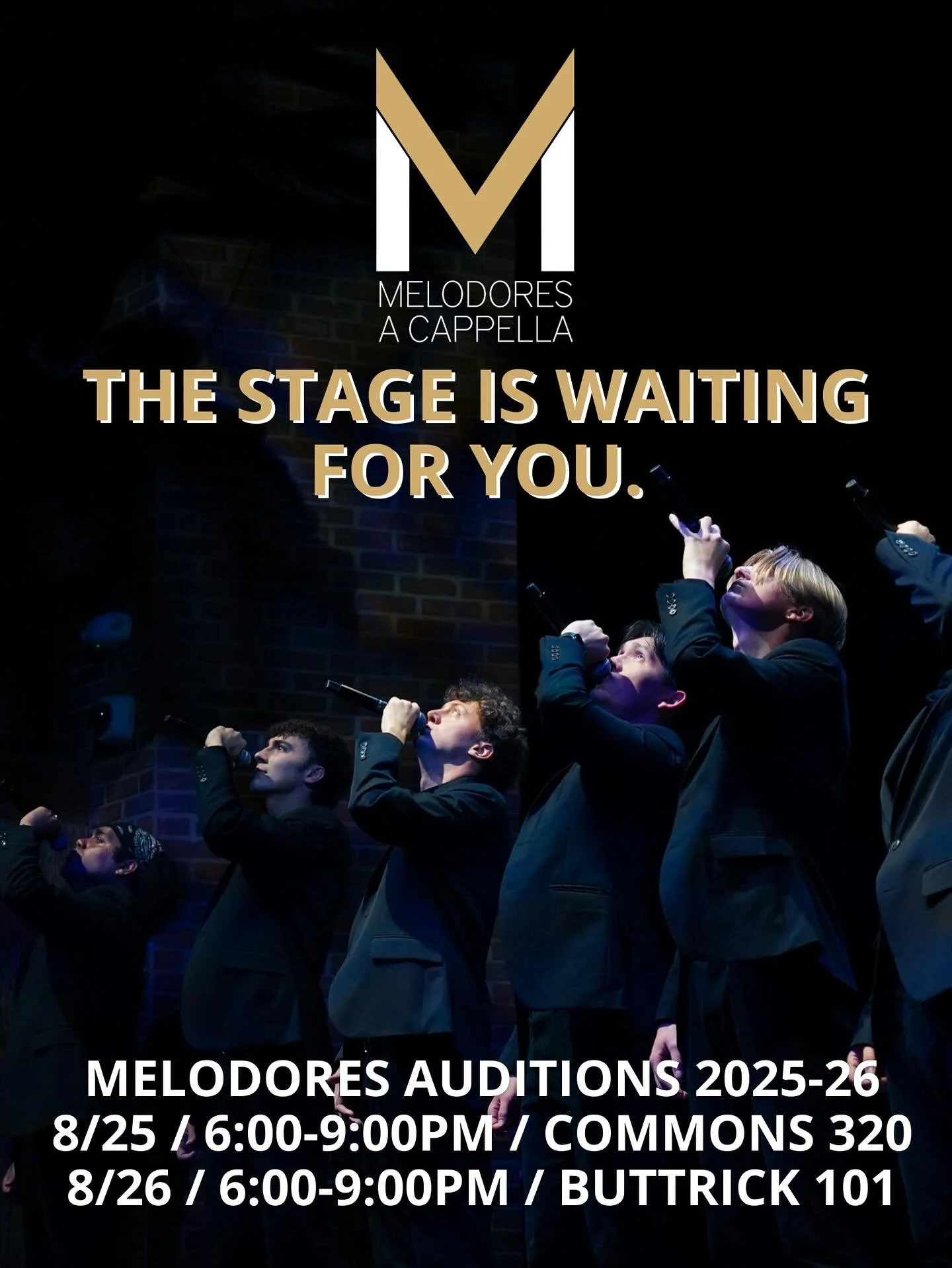 AUDITIONS🚨🚨 pu 6:00pm 8/25 at Commons 320 or 8/26 at Buttrick 101. Come with a verse and chorus prepared of any song you like singing. We&rsquo;re so Excited to hear you!