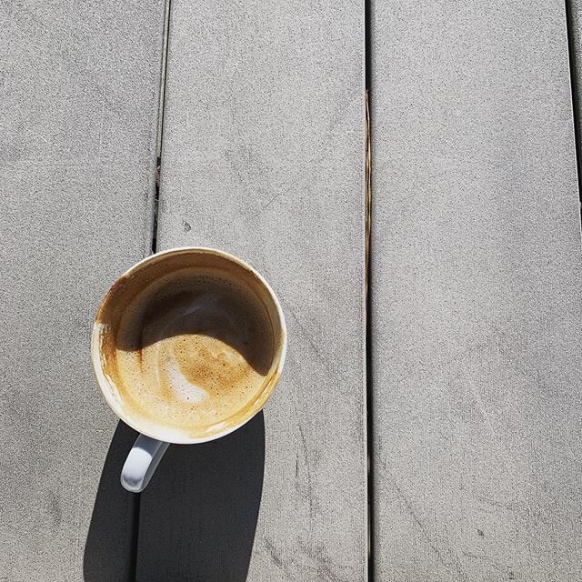 Mornings.  Sunshine. Light and shadow. Cappuccino in my cup and meditation outside on my porch.  Gratitude is my antidote today.  Embrace the light and shadow today.  There&rsquo;s art in the struggle.
.
.
.
#lightandshadow #capuccino #morning #sunsh