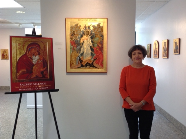 The Artist at the opening of the exhibition.
