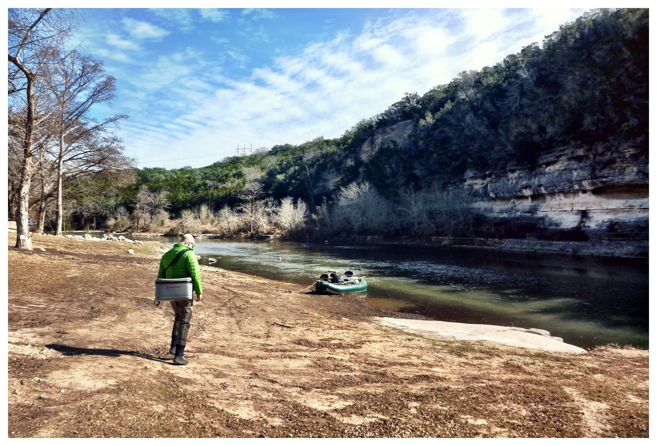 A walk to the boat