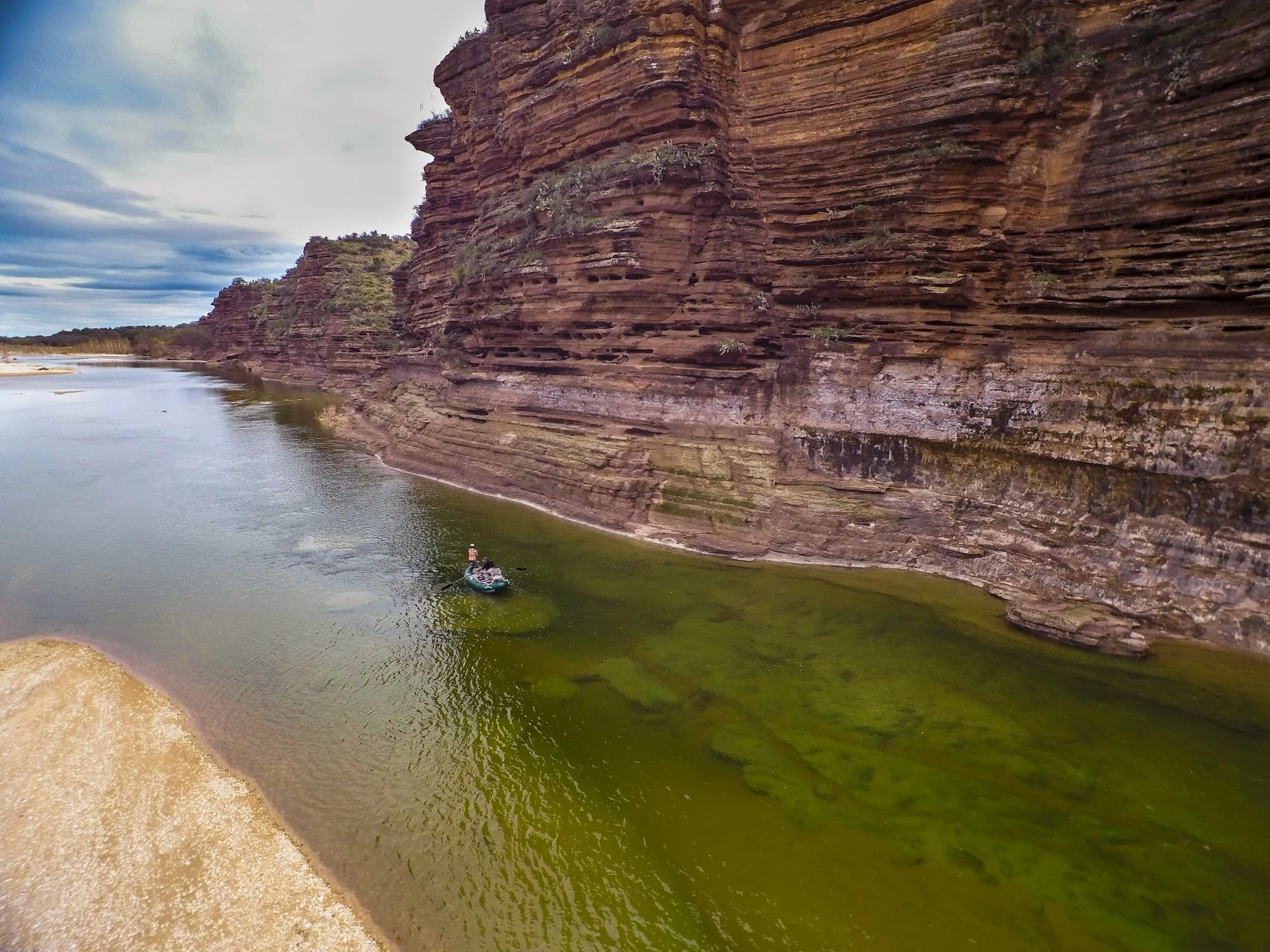 Fly fishing through a Central Texas canyon