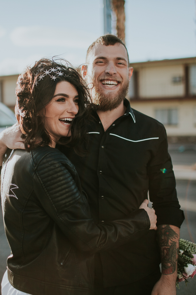 leather jacket wedding