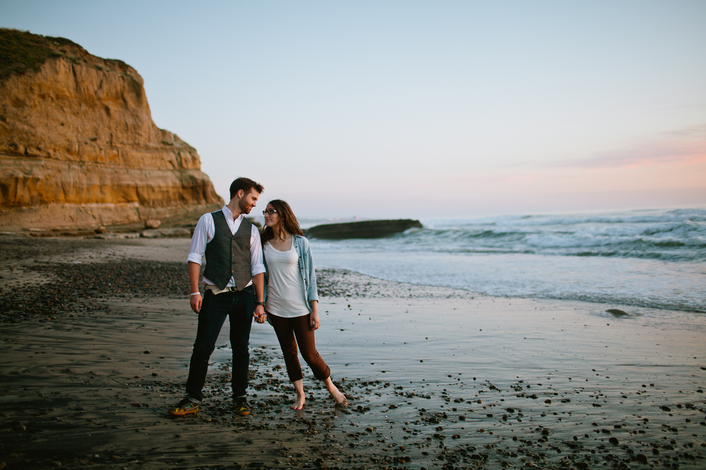 Torrey pines beach engagement