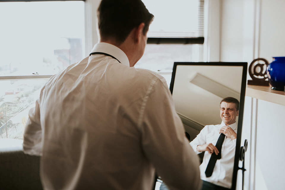 groom getting ready