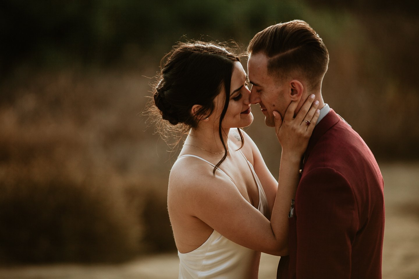 Sunset cliffs intimate wedding