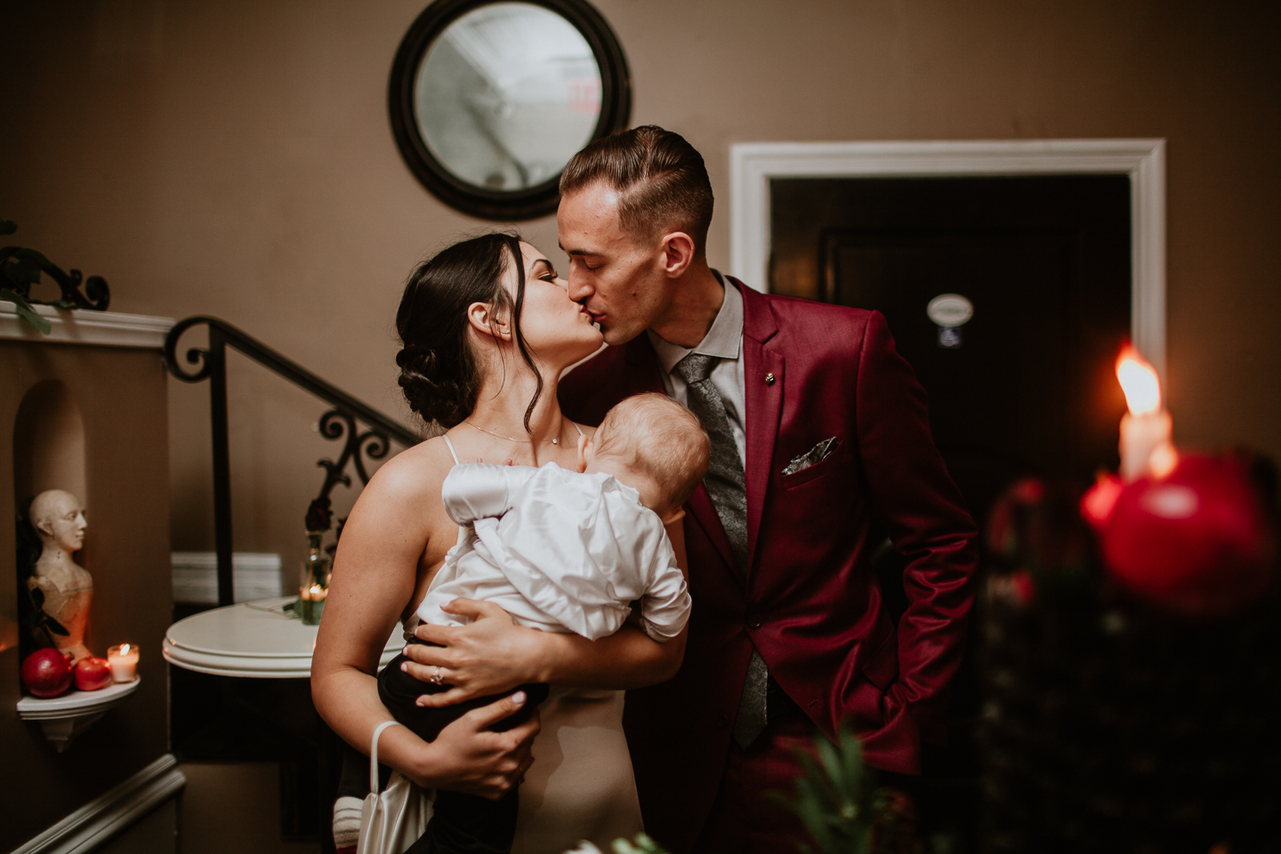 burgundy and black wedding