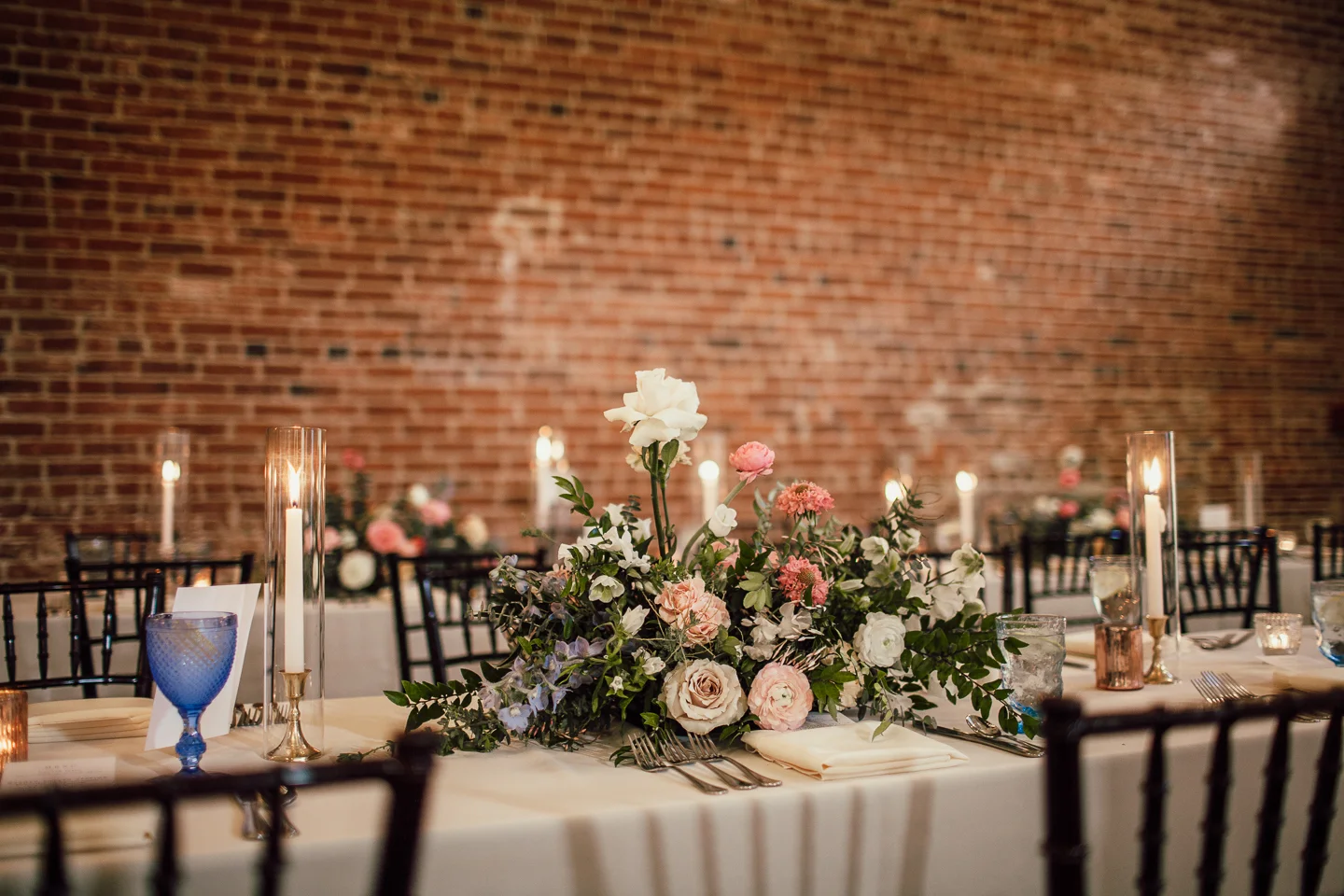 pastel wedding florals