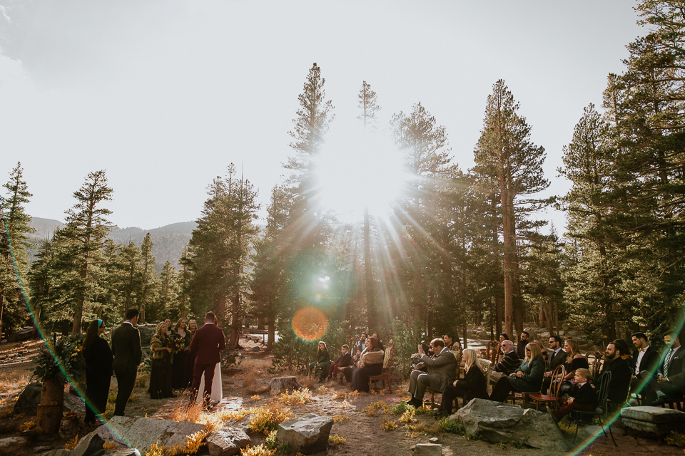 Mammoth lakes wedding ceremony  