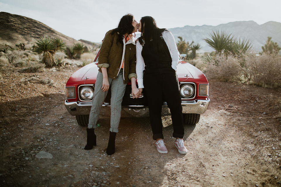 Same sex las vegas engagement session