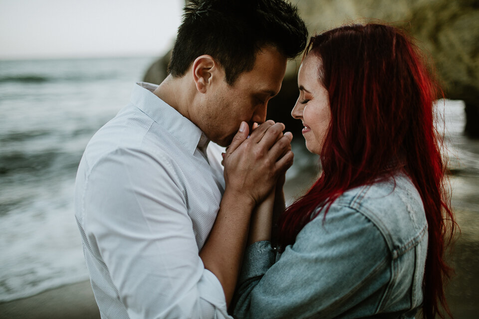 southern california beach engagement session