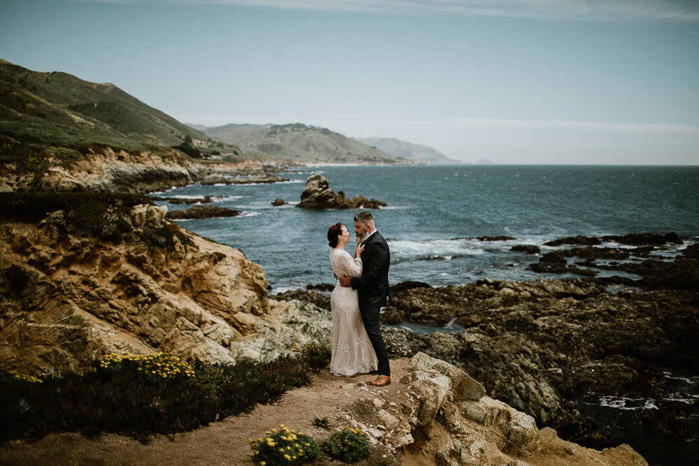 Intimate big sur elopement