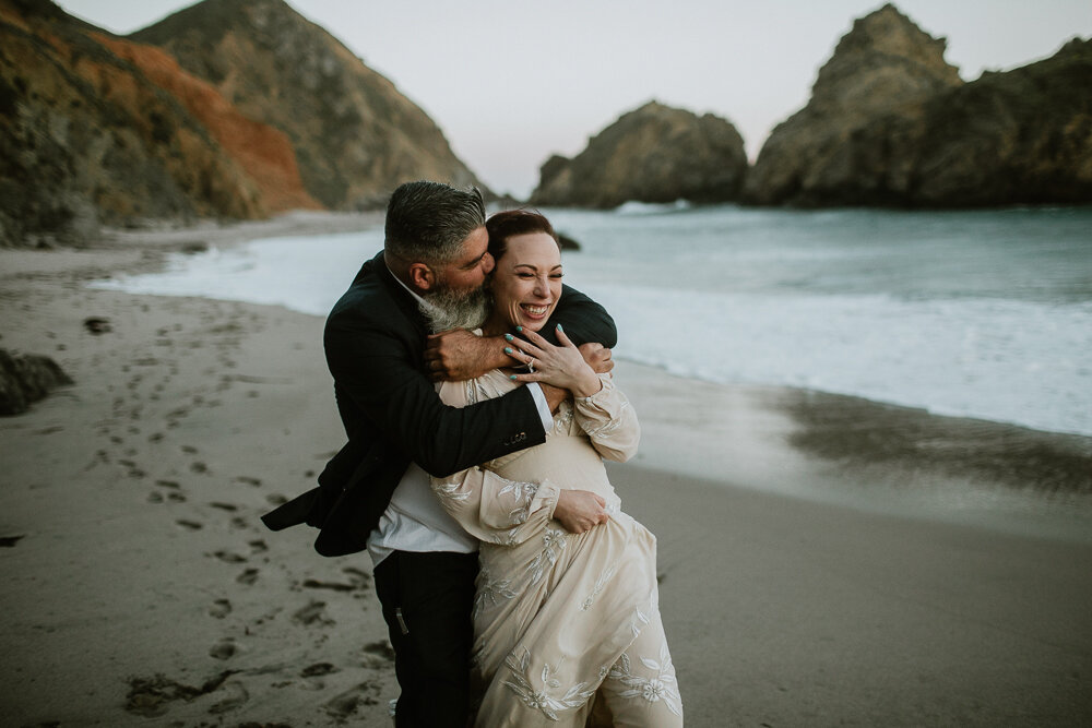 playful pfeiffer beach elopement