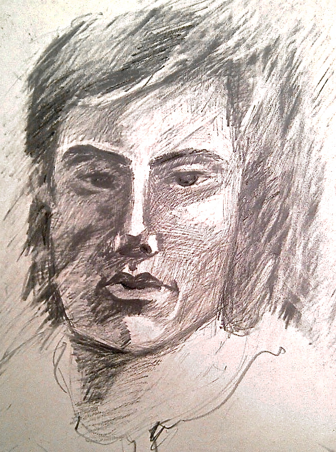 Portrait (Pencil sketch) 12 x 4.5 in