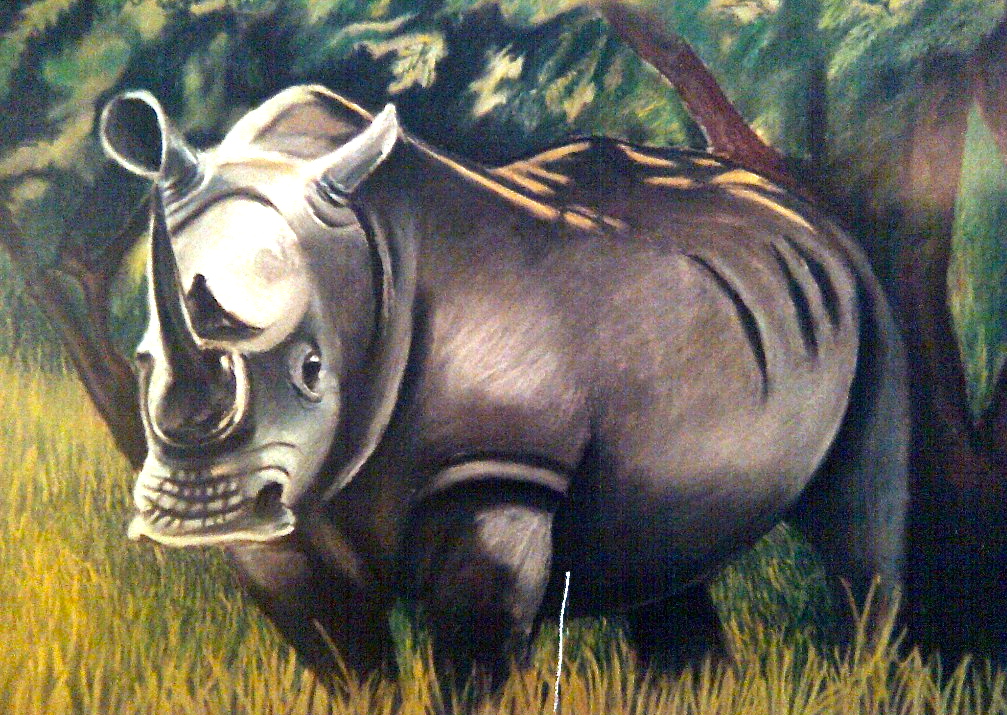 Rhino (Pastel) 33.1 x 23.4 in