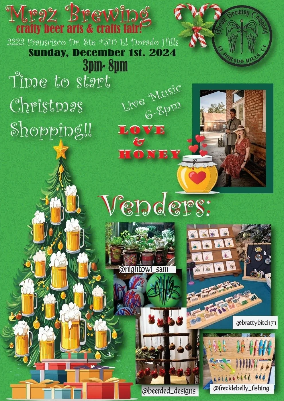 Beer Arts & Craft Fair- Love & Honey live music