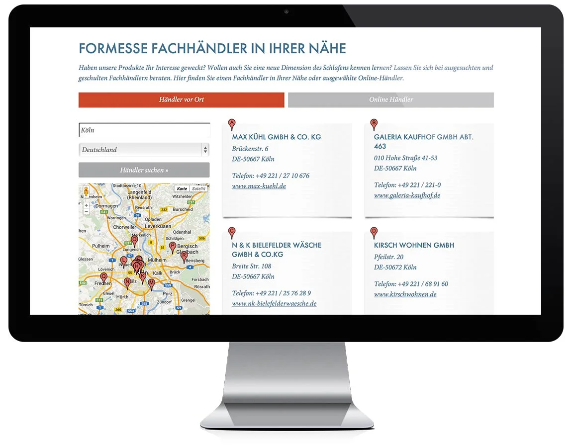 Händlersuche auf Basis der Google-Maps API 