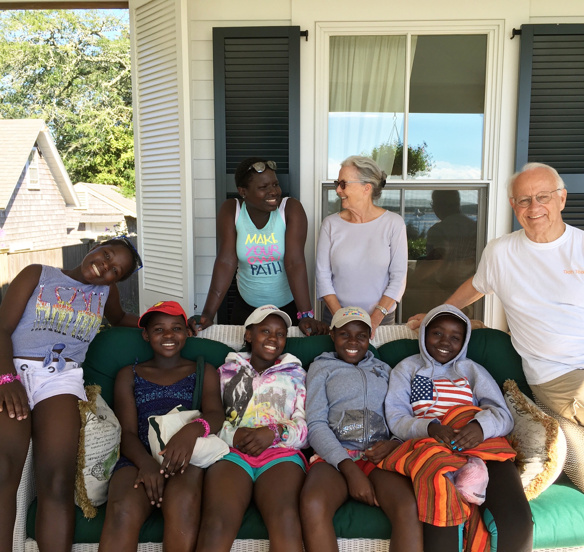  Our girls with &nbsp;Linda and "Grandpa" Bob Forrester, the CEO and President of Newman's Own Foundation. 