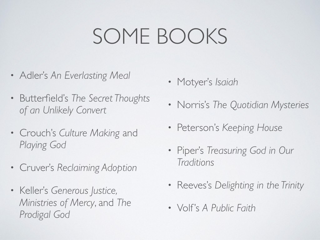 (Suggested reading list.)