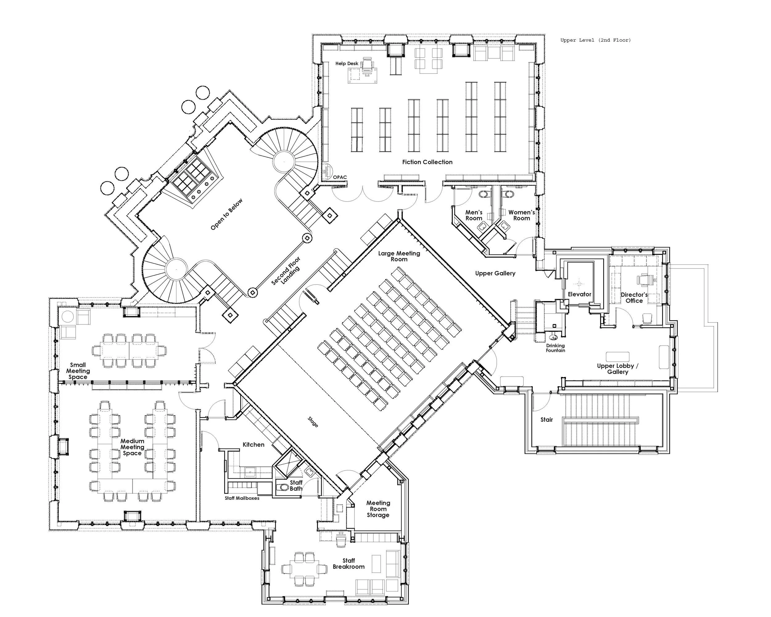 Upper level floor plan