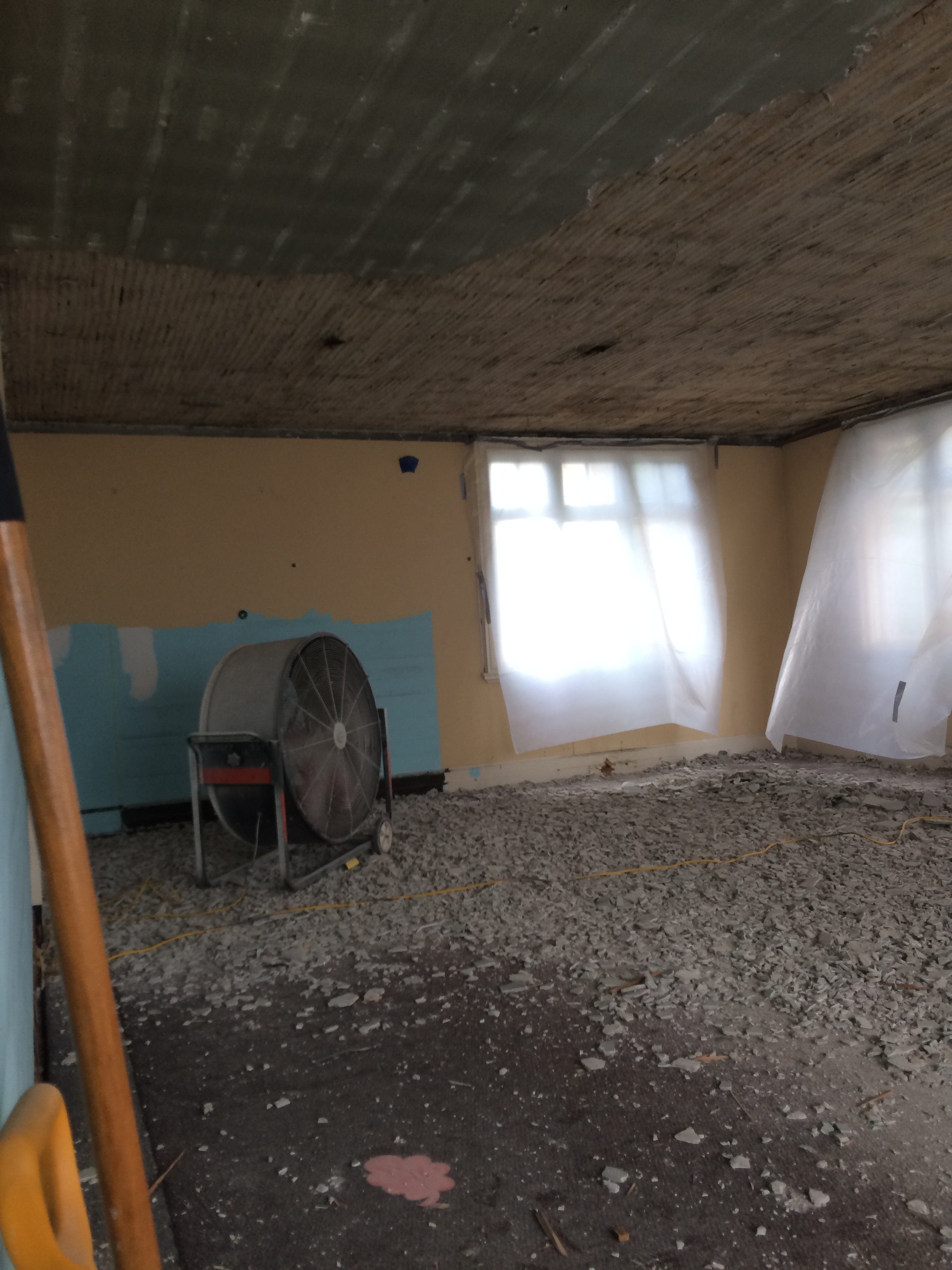 Demo in former children's room, main level north wing