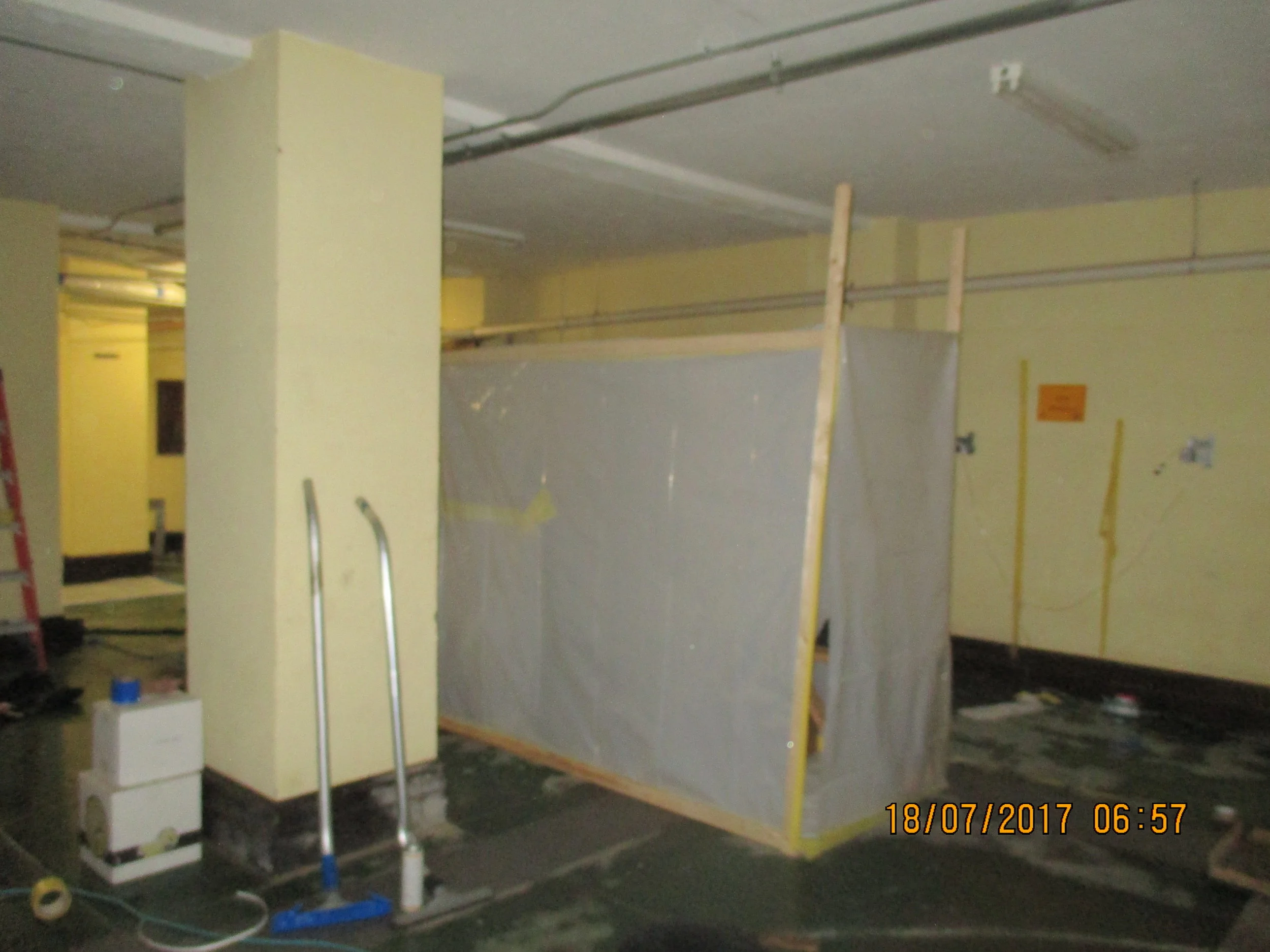 Asbestos abatement setup