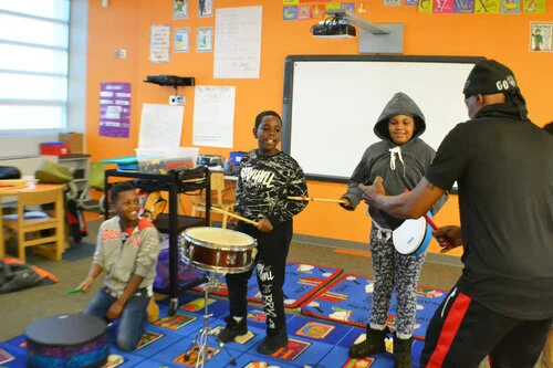 February 7: Learning about the Go-Go Pocket Beat vs Bounce Beat at Moten ES