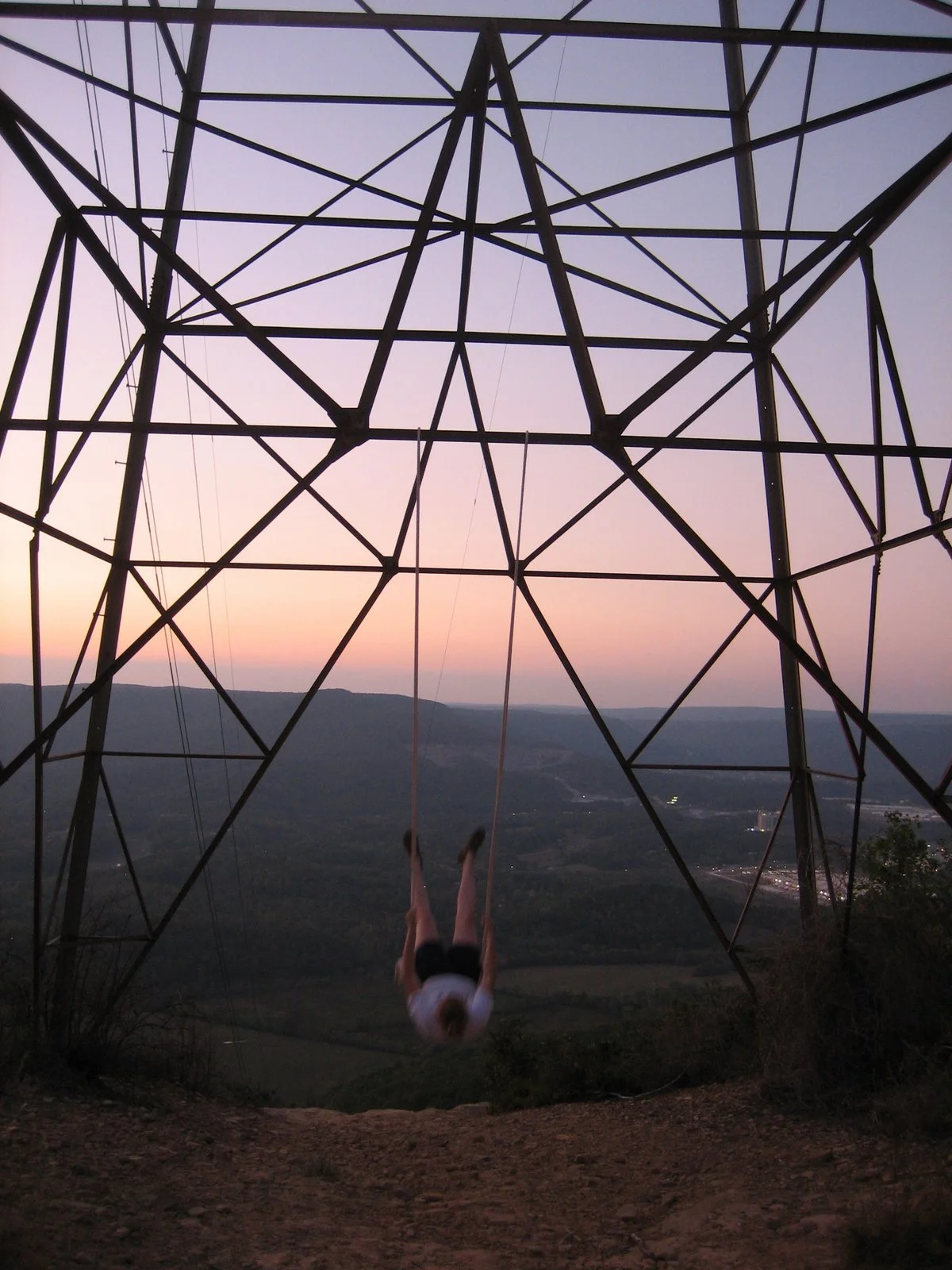   Power Line Swing . Installation view on Lookout Mountain in Georgia. 2008.  
