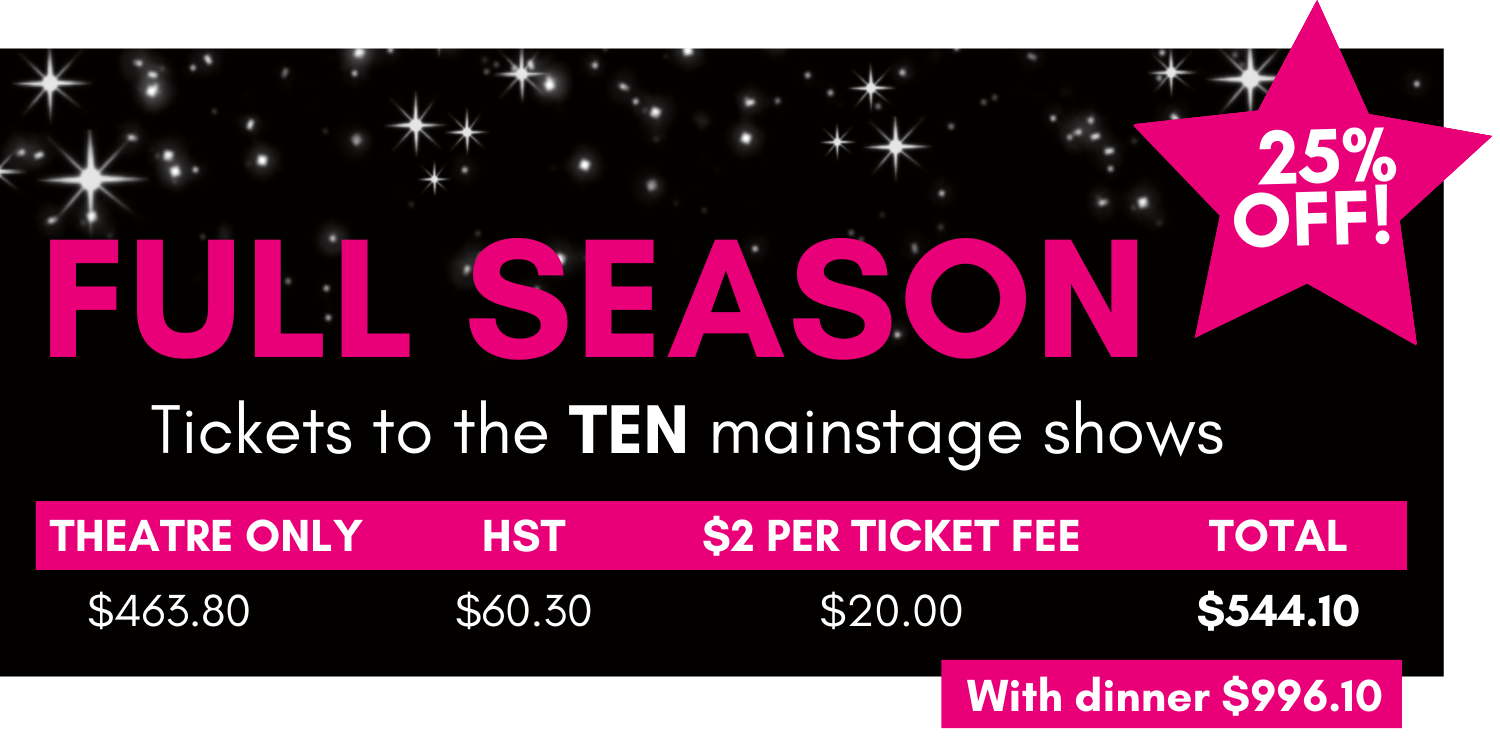Last day to book a Full Season Package is the end of The Dating Game – June 8 