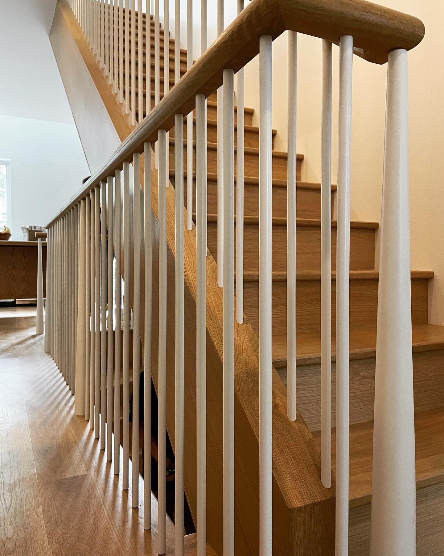 Stairs are a real work of art. A functional piece of furniture that require hours and hours of time getting the details right and coordinating (and cornering ;)
the different trades needed to pull it off. We baulk at the cost of them sometimes but th