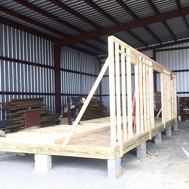 The first wall of The Little House goes up!