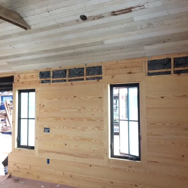 Bead board from old Texas porches and a Texas Panhandle church covers the ceilings. So much history in this place. 